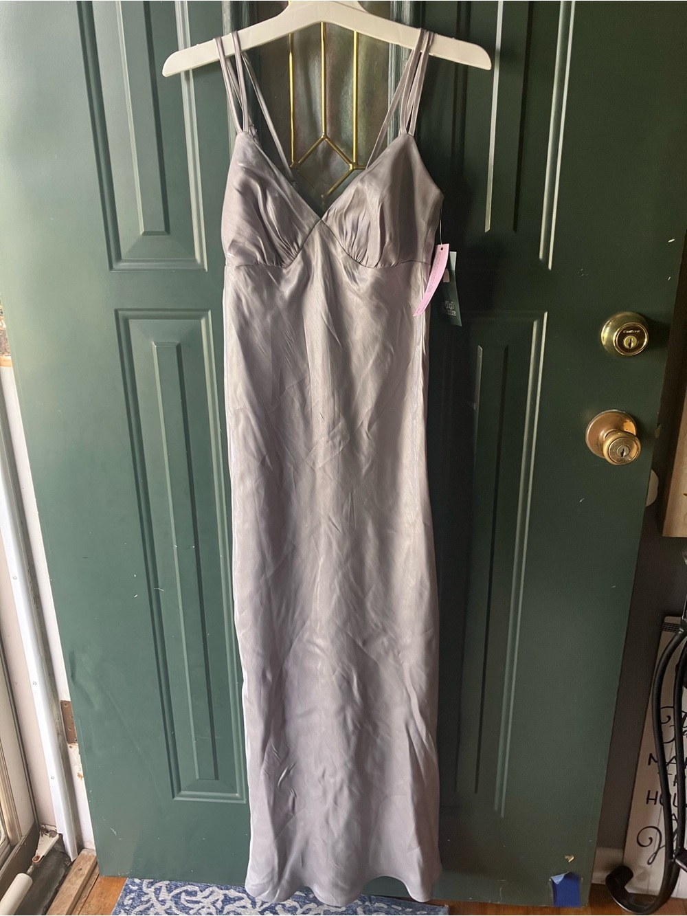 wild fable Silver Gray Satin Slip Wedding Dress